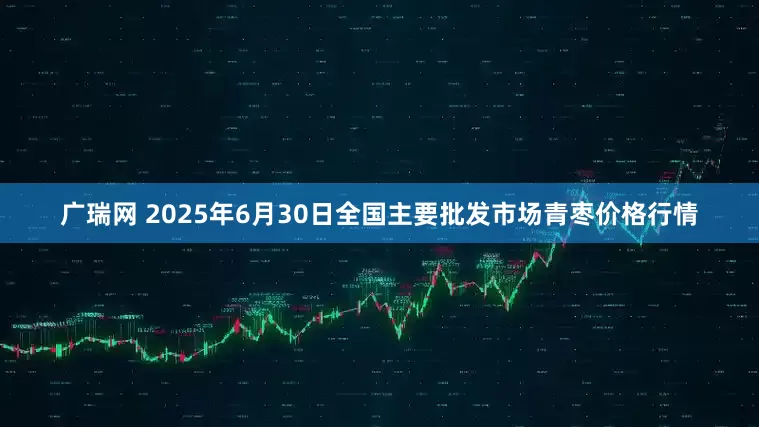 广瑞网 2025年6月30日全国主要批发市场青枣价格行情